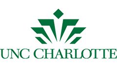 A green and white logo for the city of charlotte.